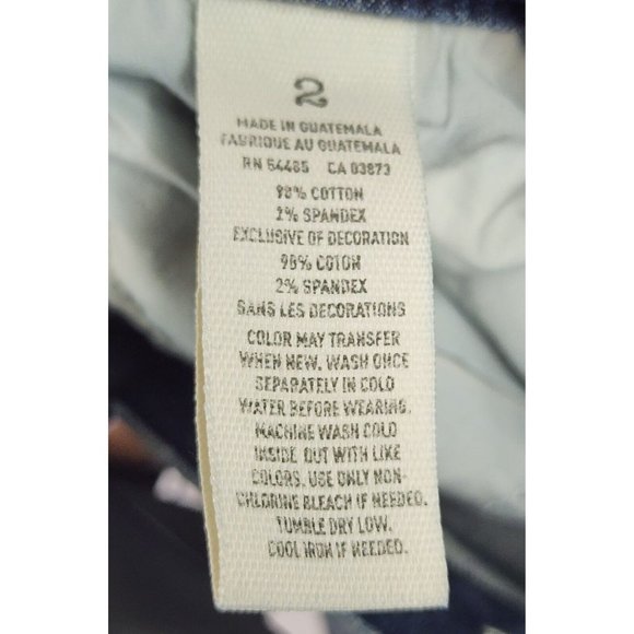 American Eagle Jean Shorts Womens Size 2 Blue Denim Stretch Embroidered Pockets - Picture 11 of 12